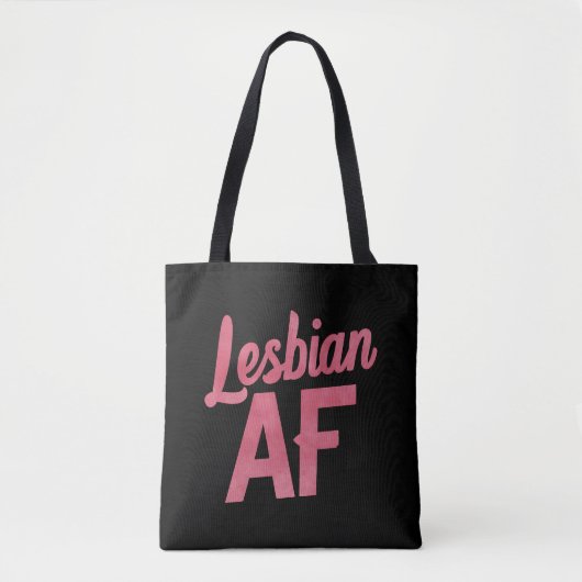 Lesbisch AF Bloem LGBT Pride Gay Love Parade Tote Bag (Voorkant)