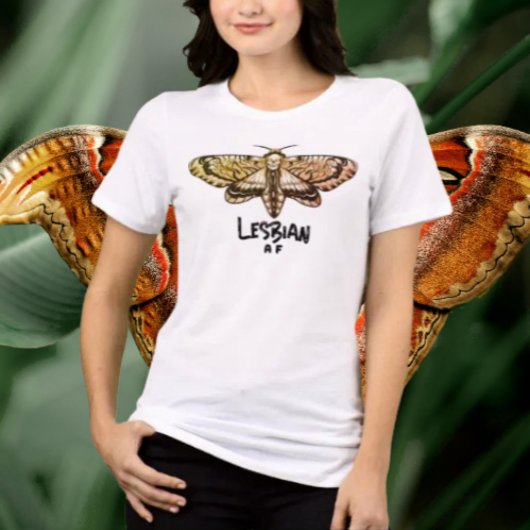 Lesbisch AF Death Head Moth Tri-Blend Shirt