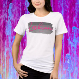 Lesbisch AF Lipstick Roze Tri-Blend Shirt