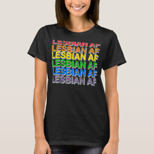 Lesbisch af regenboog lgbt pride en gay liefde par t-shirt