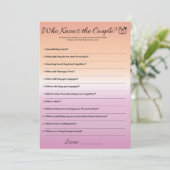 Lesbisch Bachelorette Spel, Wie kent het paar Kaart (Staand voorkant)