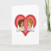 lesbisch bi-raciaal paar kaart (Voorkant)