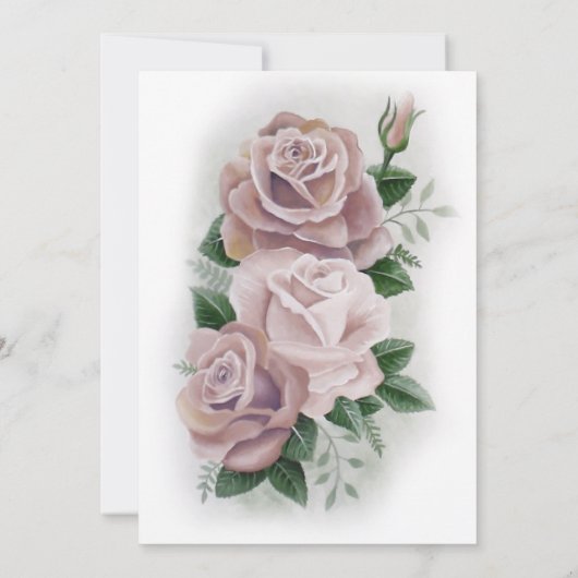 Lesbisch Bruids Regency Roze Rozen Kaart (Achterkant)