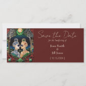 Lesbisch Bruiloft Save the Date (Voorkant)