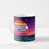 Lesbisch En Luid Pride Pixel Mok (Voorkant links)