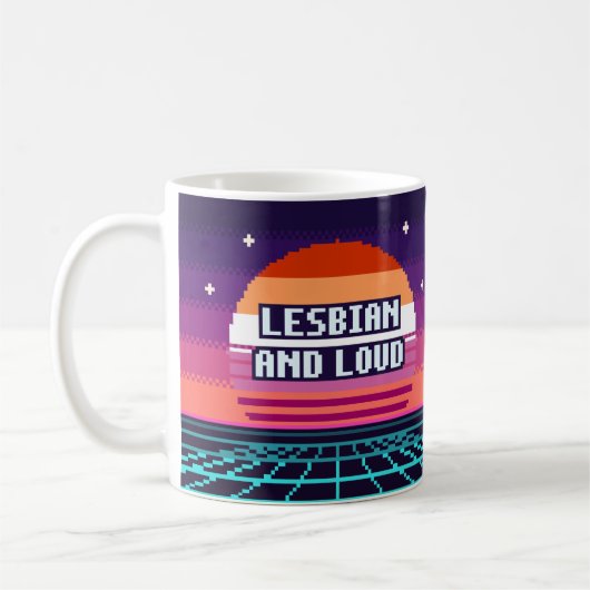 Lesbisch En Luid Pride Pixel Mok (Links)