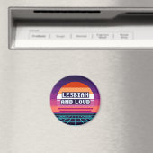 Lesbisch En Luidruchtig Pride Pixel Magneet (Insitu (Vaatwasser))