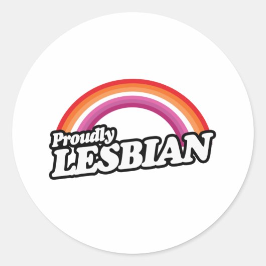 Lesbisch en proud ronde sticker (Voorkant)