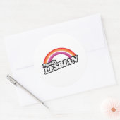 Lesbisch en proud ronde sticker (Envelop)