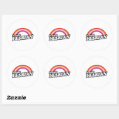 Lesbisch en proud ronde sticker (Vel)