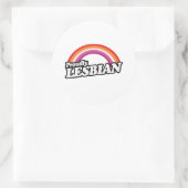 Lesbisch en proud ronde sticker (Tas)