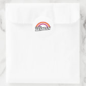 Lesbisch en proud ronde sticker (Tas)