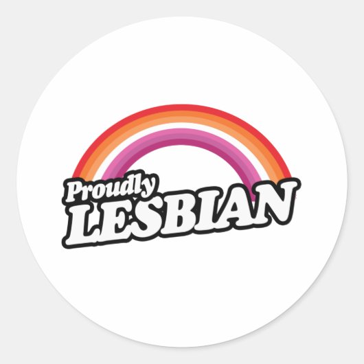 Lesbisch en proud ronde sticker (Voorkant)