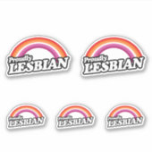 Lesbisch en proud sticker (Voorkant)