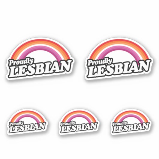 Lesbisch en proud sticker (Voorkant)
