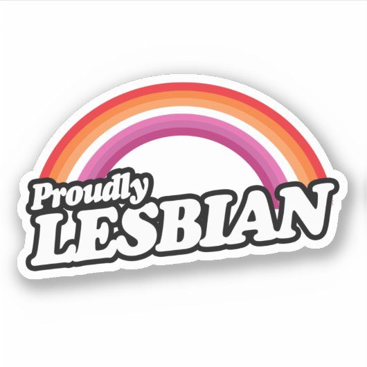 Lesbisch en trots sticker (Voorkant)
