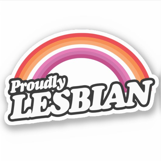 Lesbisch en trots sticker (Voorkant)