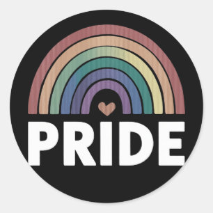 Lesbisch Funny LGBT Gay Pride Regenboog  Ronde Sticker