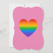 Lesbisch Gay LGBTQ Regenboog Hart Bruiloft Kaart (Achterkant)