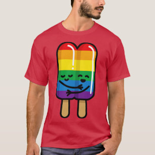 Lesbisch Gay paar popsicle Rainbow LGBT liefde T-shirt