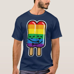 Lesbisch Gay paar popsicle Regenboog LGBT liefde 1 T-shirt