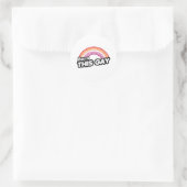 Lesbisch - Geboren deze gay Ronde Sticker (Tas)