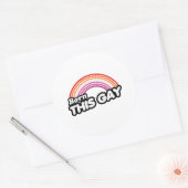 Lesbisch - Geboren deze gay Ronde Sticker (Envelop)