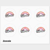 Lesbisch - Geboren deze gay Ronde Sticker (Vel)