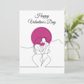 Lesbisch Gelukkig Valentijnsdag Sapphic Feestdagenkaart (Staand voorkant)