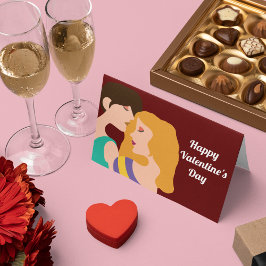 Lesbisch Gelukkige Valentijnsdag Twee Vrouwen Kaart