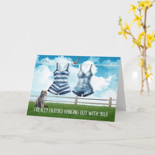 Lesbisch Genoten Hanging Out Met U Zwempakken Kaart (Gele Bloem)