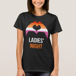 Lesbisch Gezegde Dames nacht Lesbisch Vlag T-shirt