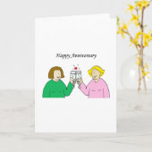 Lesbisch Happy Jubileum Kaart (Gele Bloem)