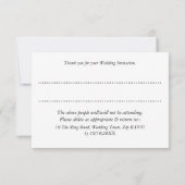 Lesbisch Huwelijk Cool Cat Lieve Bruiden Trouwen RSVP Kaartje (Achterkant)