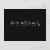 Lesbisch in Gebarentaal (Pickup Line) Briefkaart (Voorkant)