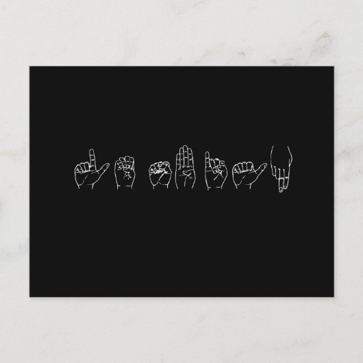 Lesbisch in Gebarentaal (Pickup Line) Briefkaart (Voorkant)