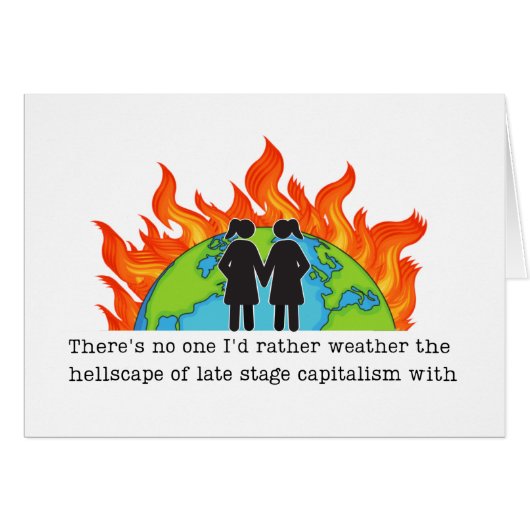 Lesbisch Jubileum Grappig Progressieve Kaart (Voorkant Horizontaal)