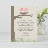 Lesbisch koppel adoptie aankondiging vogelnest (Staand voorkant)