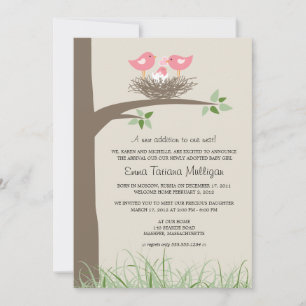 Lesbisch koppel adoptie aankondiging vogelnest