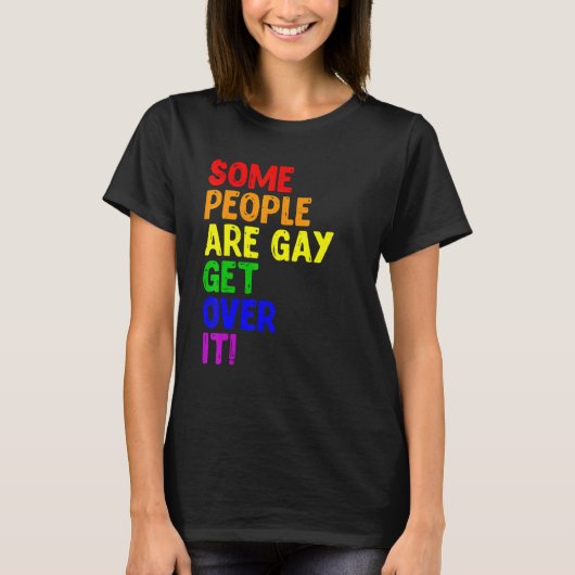 Lesbisch LGBT Sommige mensen zijn homo-pride regen T-shirt (Voorkant)