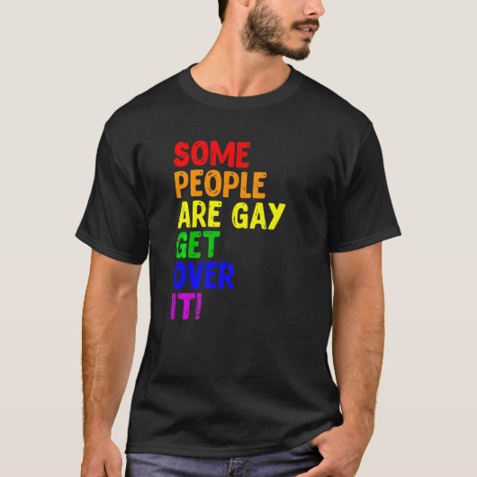 Lesbisch LGBT Sommige mensen zijn homo-pride regen T-shirt (Voorkant)