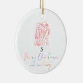 Lesbisch Liefde Kerstmis Ornament (rood) (Rechts)