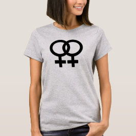 Lesbisch Liefdessymbool T-shirt