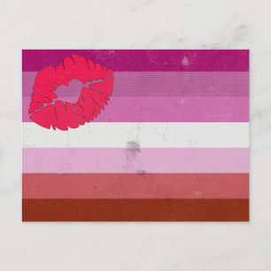 Lesbisch (lippenstift) briefkaart
