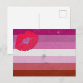 Lesbisch (lippenstift) briefkaart (Voorkant / Achterkant)