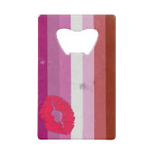 Lesbisch (Lipstick) Creditkaart Flessenopener (Voorkant)