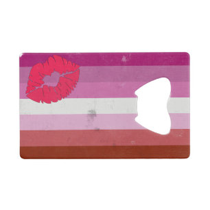 Lesbisch (Lipstick) Creditkaart Flessenopener