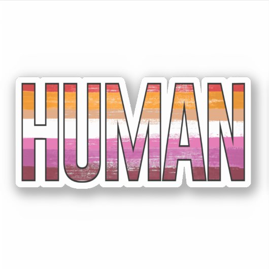Lesbisch Mens Sticker (Voorkant)