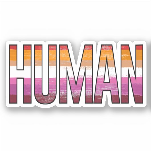 Lesbisch Mens Sticker (Voorkant)