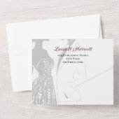 Lesbisch paar bruiloft uitnodiging (Achterkant)